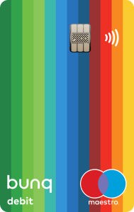 O cartão do bunq é todo colorido